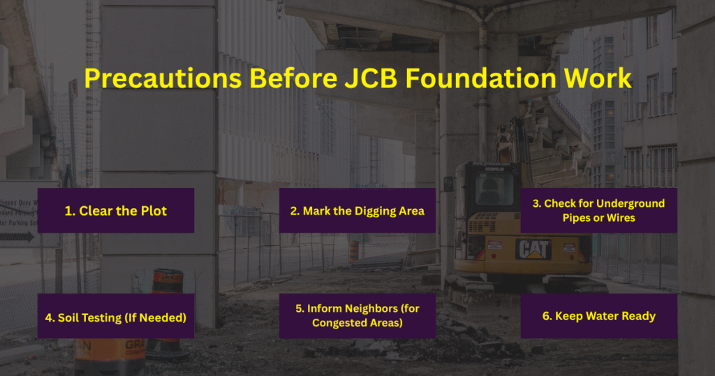 Precautions Before JCB Foundation Work